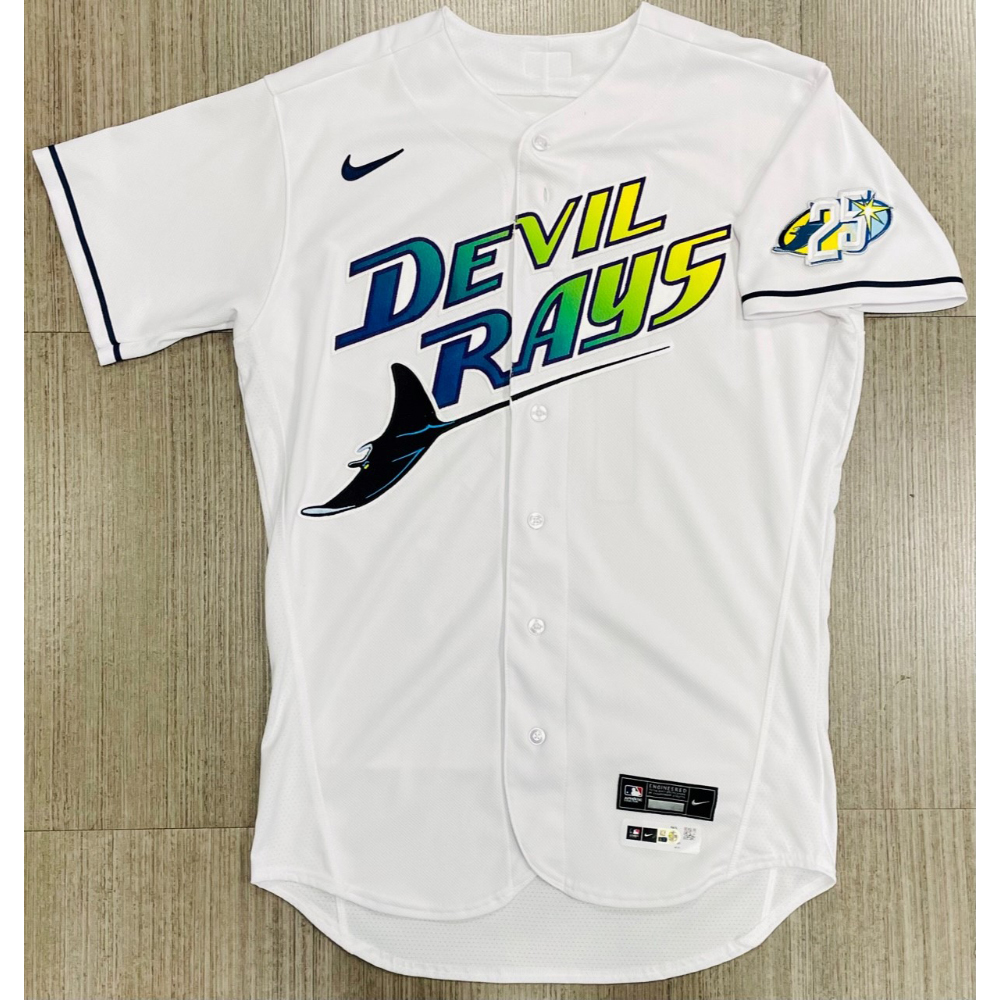 Game Used 25th Anniversary Opening Day Devil Rays Jersey Shane