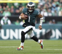 Jalen Hurts Game Worn My Cause My Cleats - benefitting and designed by p...