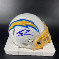 NFL - Chargers Brenden Rice Signed Mini Helmet