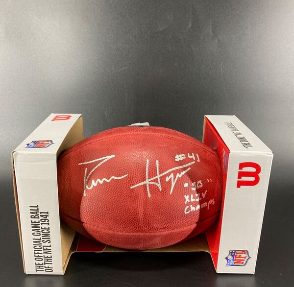 Legends - Saints Roman Harper Signed Authentic Football With SB XLIV Cha...