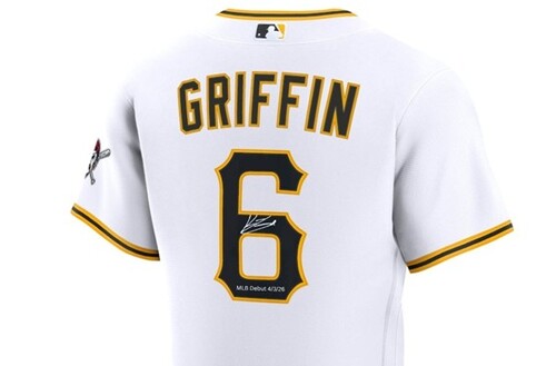 Konnor Griffin ジャージサイン paninr PRESALE: Konnor Griffin Autographed Pirates Replica Jersey | MLB