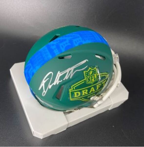 NFL - Rams Ty Simpson Signed NFL Draft Mini Helmet