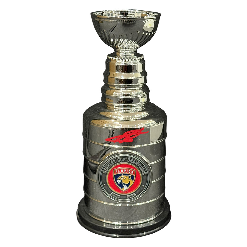 Sergei Bobrovsky Autographed Florida Panthers 2024-2025 Mini-Replica Stanley Cup Trophy