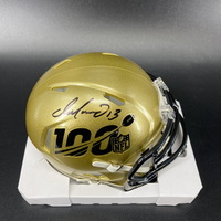 Dolphins Dan Marino Signed NFL 100 Gold Mini Helmet
