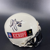 NFL - Rams Marshall Faulk Signed Mini Helmet With Kickoff Logo