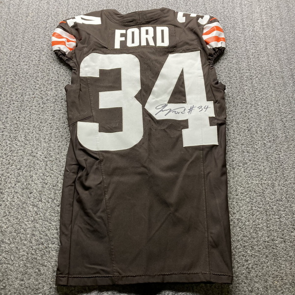 Crucial Catch - Browns Jerome Ford Signed Game Issued Jersey (10/27/24) ...