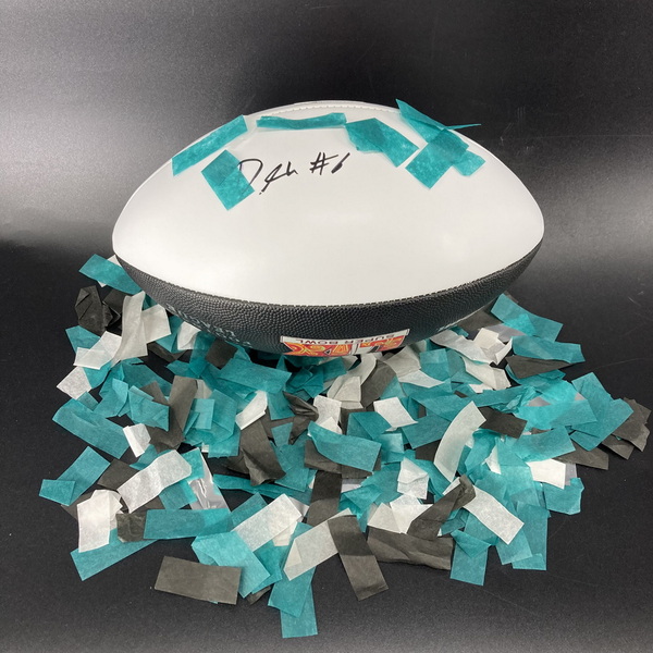 NFL - Eagles DeVonta Smith Signed Commemorative Super Bowl LIX Panel Bal...
