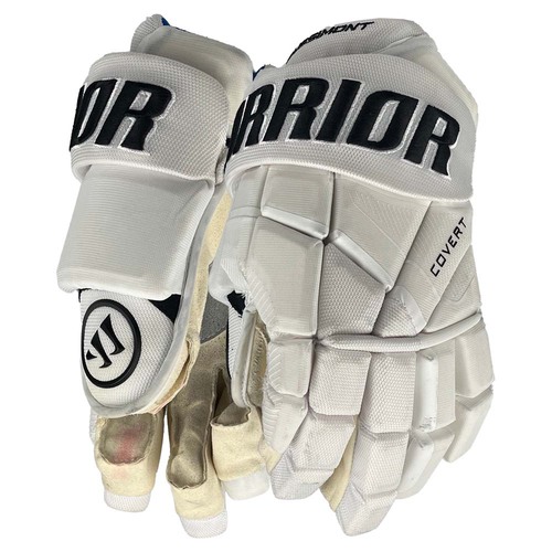 Photo of Game-Used 2026 Stadium Series Warrior Hockey Gloves - Michael Eyssimont