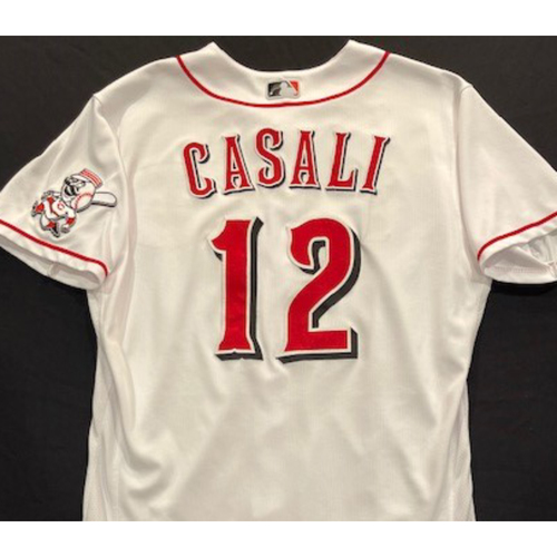 Curt Casali - 2020 Home White Jersey - Game-Used - Size 46 - Worn for Reds Opening Day (7/24/20) and Second HR of 2020 Season (7/28/20)