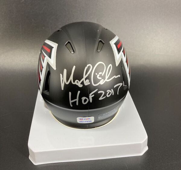 HOF - Falcons Morten Andersen Signed Mini Helmet