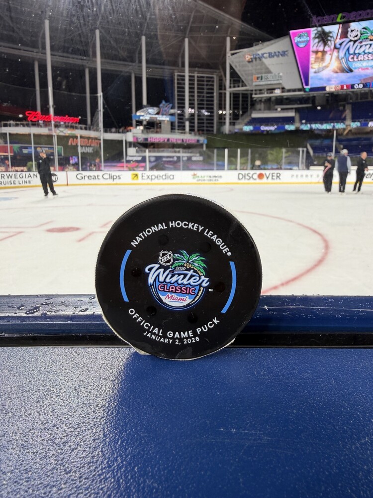 Mika Zibanejad New York Rangers Game-Used Goal Puck from January 2, 2026 vs. Florida Panthers - Third of Three Goals Scored