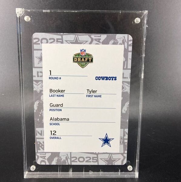 NFL - Cowboys Tyler Booker Special Edition 2025 Draft Card 1 of 2