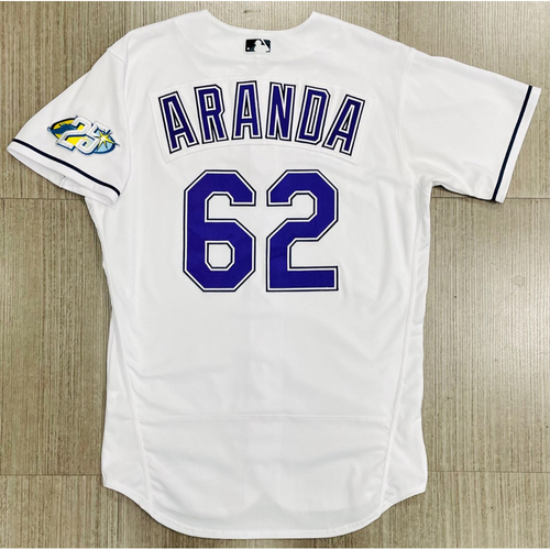Game Used 25th Anniversary ALWC Devil Rays Jersey: Jonathan