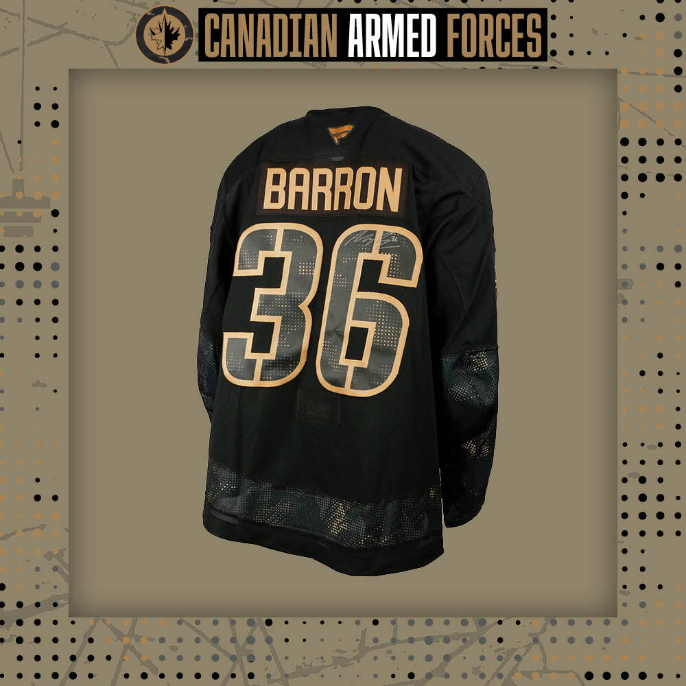 Morgan Barron #36 Team Issued Limited Edition Autographed Canadian Armed Forces Jersey