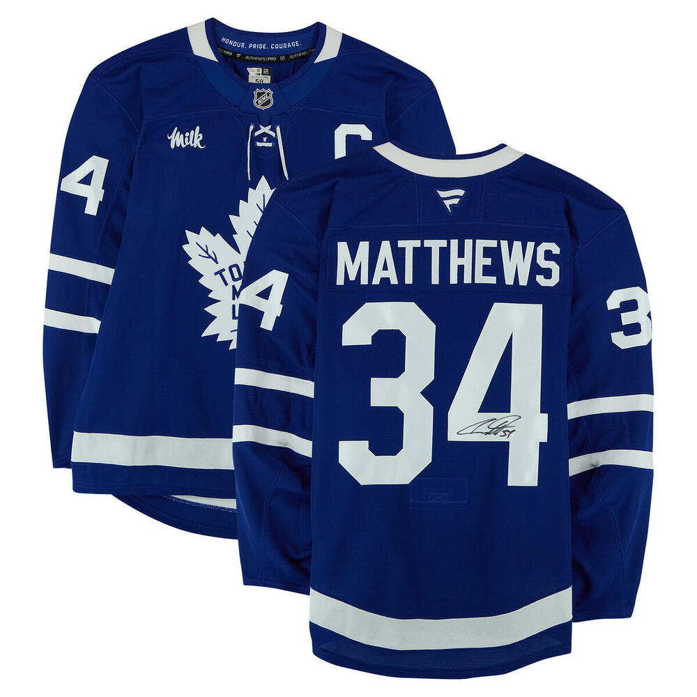 Auston Matthews Toronto Maple Leafs Autographed Game-Used #34 Blue Jersey from the 2024-25 Season