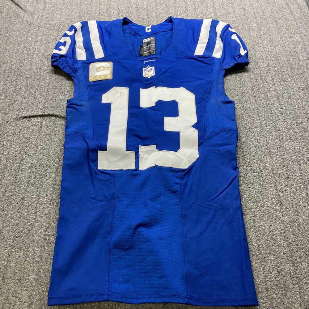 STS - Colts TY Hilton Signed Game Used Jersey (11/14/21) Size 36 with Captains Patch | The 