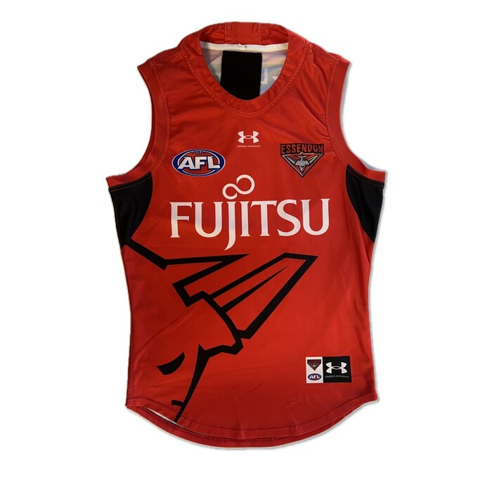 Nate Caddy #30 Essendon 2024 Red Training Player Guernsey