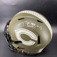 NFL - Bears Tyler Scott Signed Salute To Service Authentic Speed Helmet