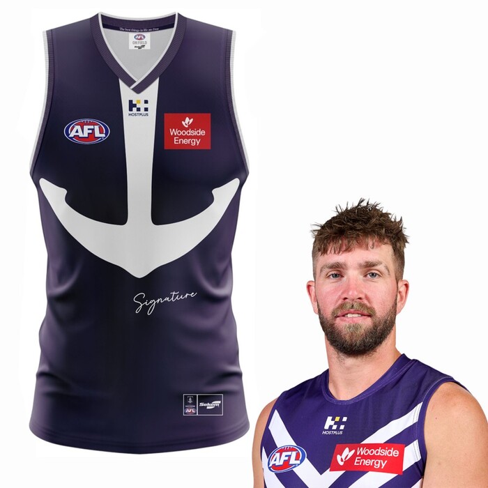 Photo of Luke Ryan #13 Fremantle 2025 Retro Purple Haze Match-Worn Guernsey