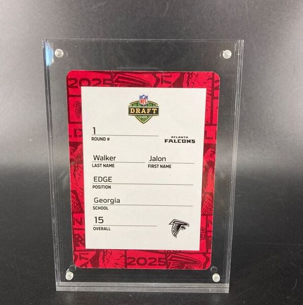 NFL - Falcons Jalon Walker Special Edition 2025 Draft Card 2 of 2