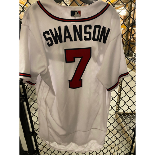 Dansby Swanson Game Used Jersey - Opening Day 2020 - 7/29/20, Also worn NLWC 10/1/20 and NLDS 10/6/20 - Home Run