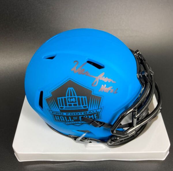 HOF - Oilers Warren Moon Signed Rave Mini Helmet