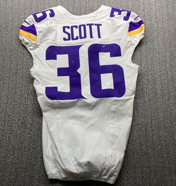 London Games - Vikings Zavier Scott Game Worn Jersey (10/05/2025) Size 4...
