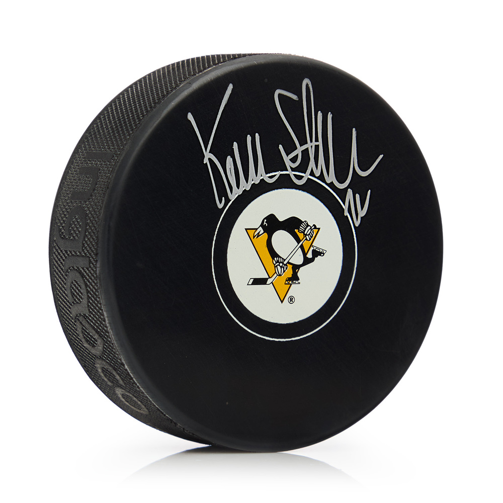 Kevin Stevens Autographed Pittsburgh Penguins Hockey Puck