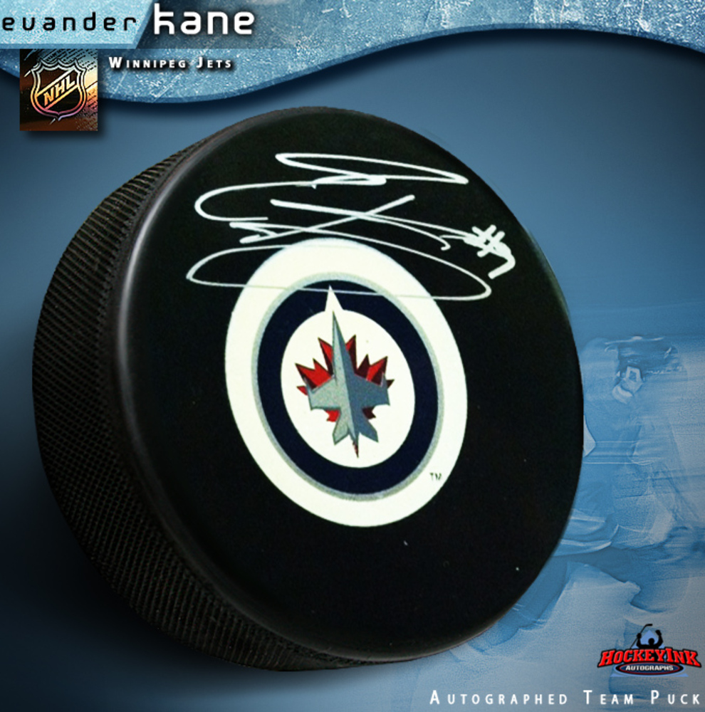 EVANDER KANE Signed Winnipeg Jets Puck