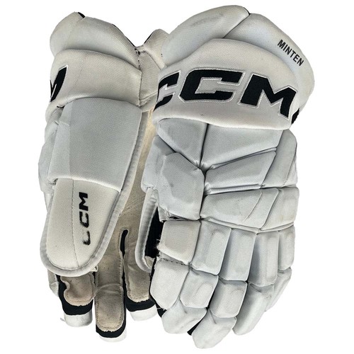 Photo of Game-Used 2026 Stadium Series CCM Hockey Gloves - Fraser Minten