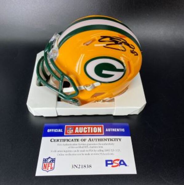 PCF - Packers - Quay Walker Signed Mini Helmet