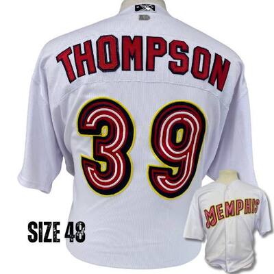 #39 Zack Thompson Authenticated Game Worn White Home Jersey