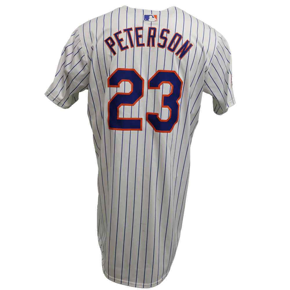 David Peterson #23 - Game-Used White Pinstripe Jersey - Earns 1st