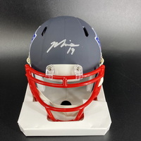 NFL - Broncos Marvin Mims Signed Blue NFL Shield Mini Helmet