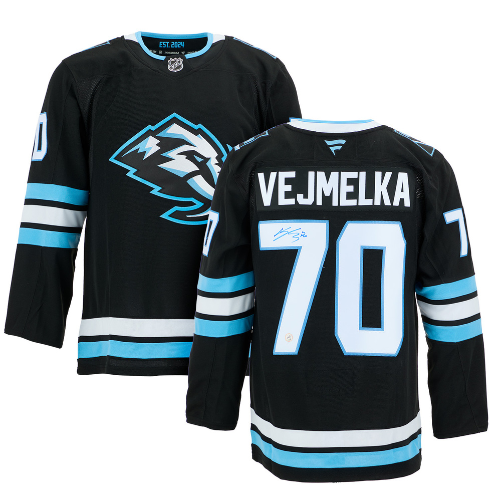 Karel Vejmelka Autographed Utah Mammoth Fanatics Premium Jersey