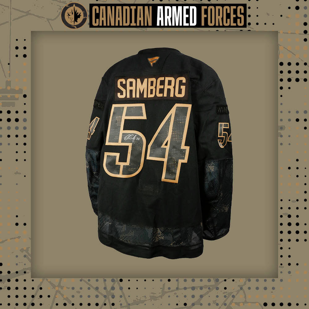 Dylan Samberg #54 Team Issued Limited Edition Autographed Canadian Armed Forces Jersey