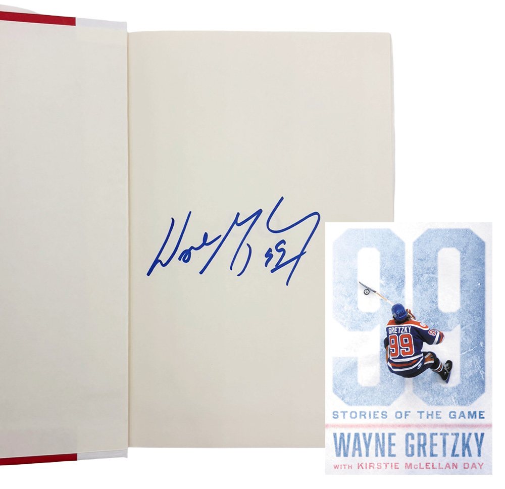 Wayne Gretzky Autographed Hardcover Book - 99 Stories of the Game