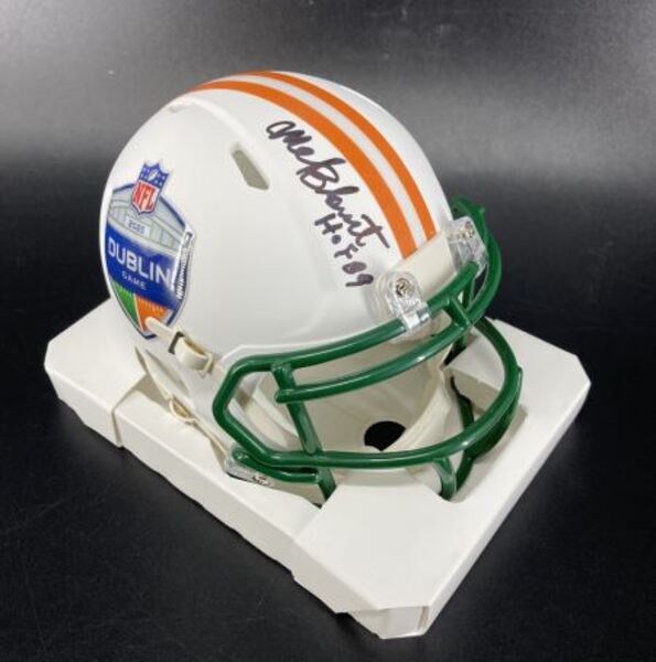 HOF - Steelers Mel Blount Signed Dublin Games Mini Helmet
