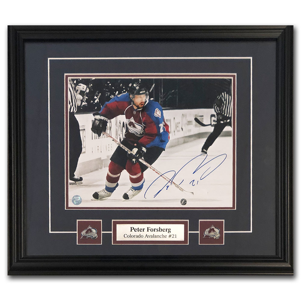 Peter Forsberg Autographed Colorado Avalanche Framed 8X10 Photo