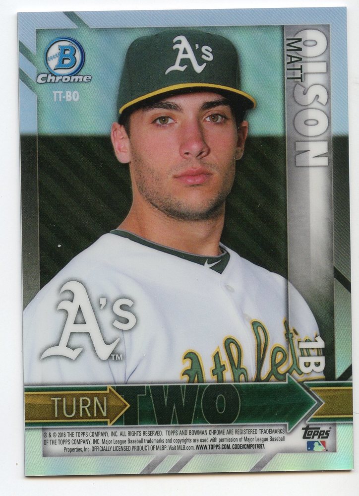 2016 Bowman Chrome Turn Two #TTBO Franklin Barreto/Matt Olson