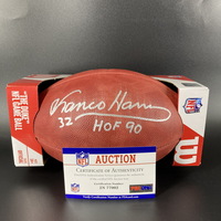 HOF - Steelers Franco Harris Signed Authentic Football with ""...