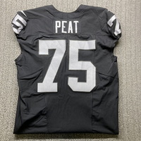 Crucial Catch - Raiders Andrus Peat Game Worn Jersey 2024 Season Size 50...