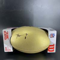 NFL - Titans JC Latham Signed Gold Composite Football