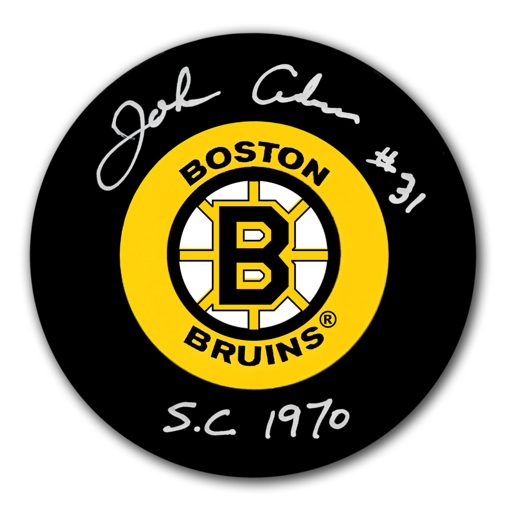 John Adams Boston Bruins 1970 Stanley Cup Autographed Puck