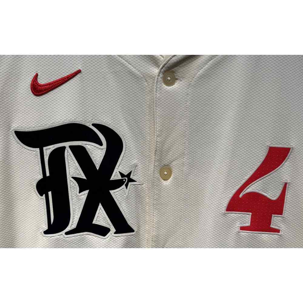 Joc Pederson #4 Texas Rangers Game-Used 2025 City Connect Jersey