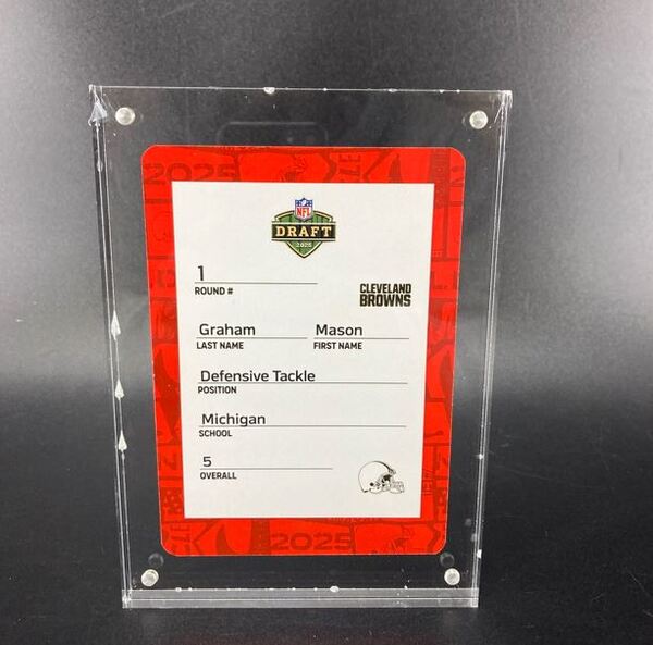 NFL - Browns Mason Graham Special Edition 2025 Draft Card 1 of 2