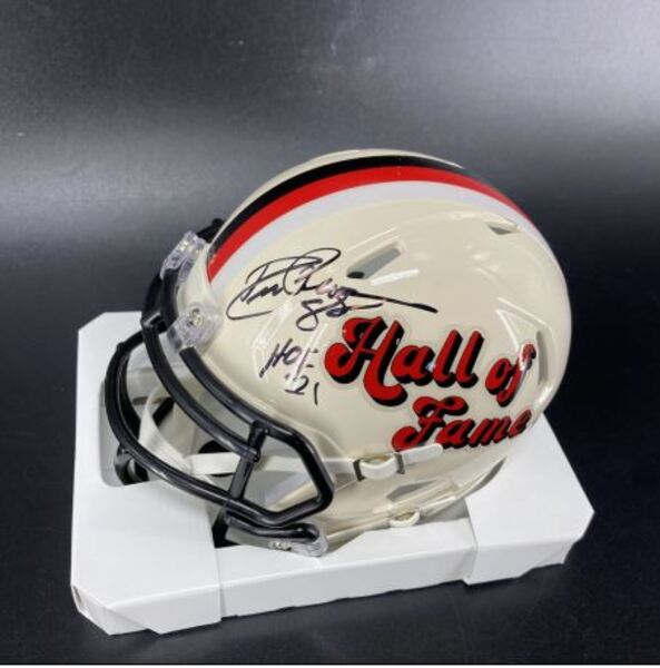 HOF - Cowboys Drew Pearson Signed HOF Retro Mini Helmet