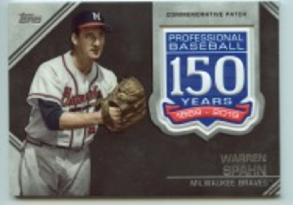 2019 Topps Update 150th Anniversary Manufactured Patches #AMPWS Warren Spahn