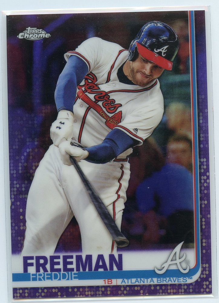2019 Topps Chrome Purple Refractors #87 Freddie Freeman 042/299