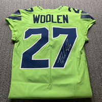Crucial Catch - Seahawks Tariq Woolen Signed Game Issued Jersey 2023 Sea...